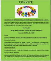 12/04/2017 - Convite: São Felix realiza o 1º encontro de Vereadores dos municípios do Norte Araguaia e Xingu  